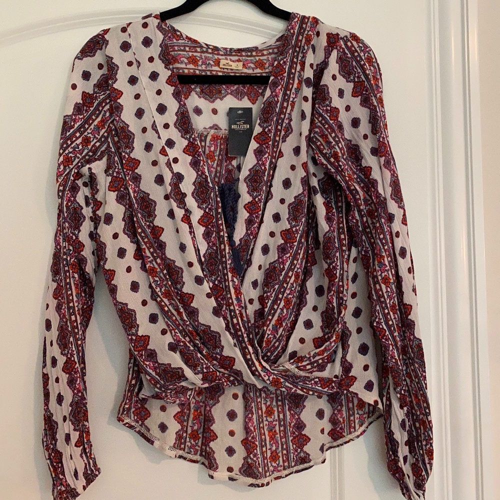 Paisley tied blouse